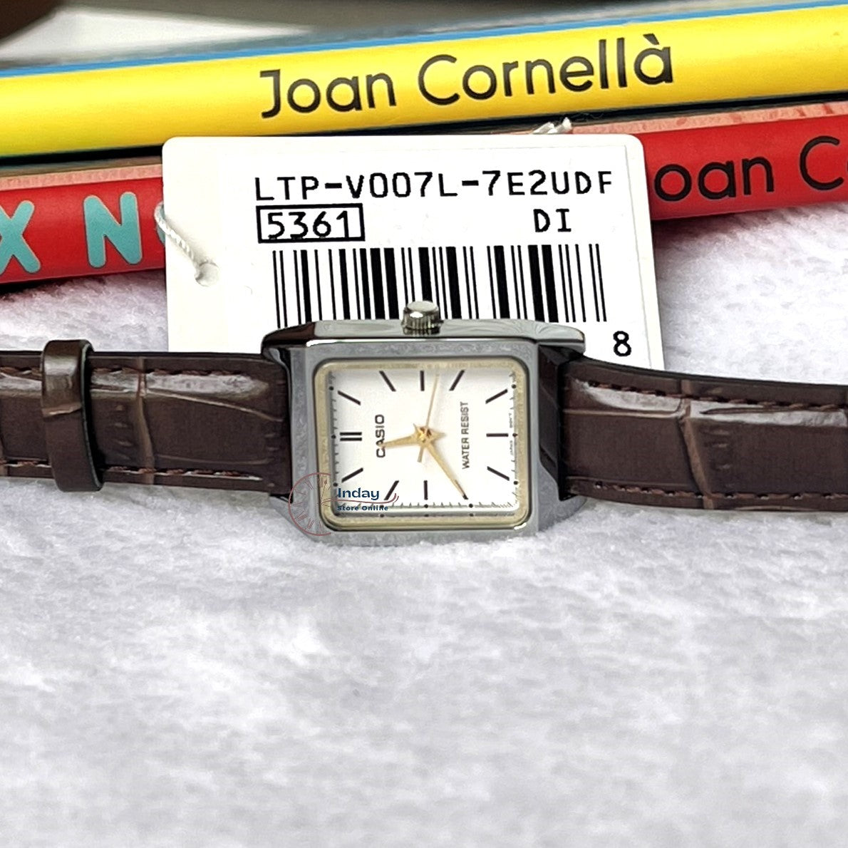 Casio Standard Women's Watch LTP-V007L-7E2 Square Type Brown Leather Strap