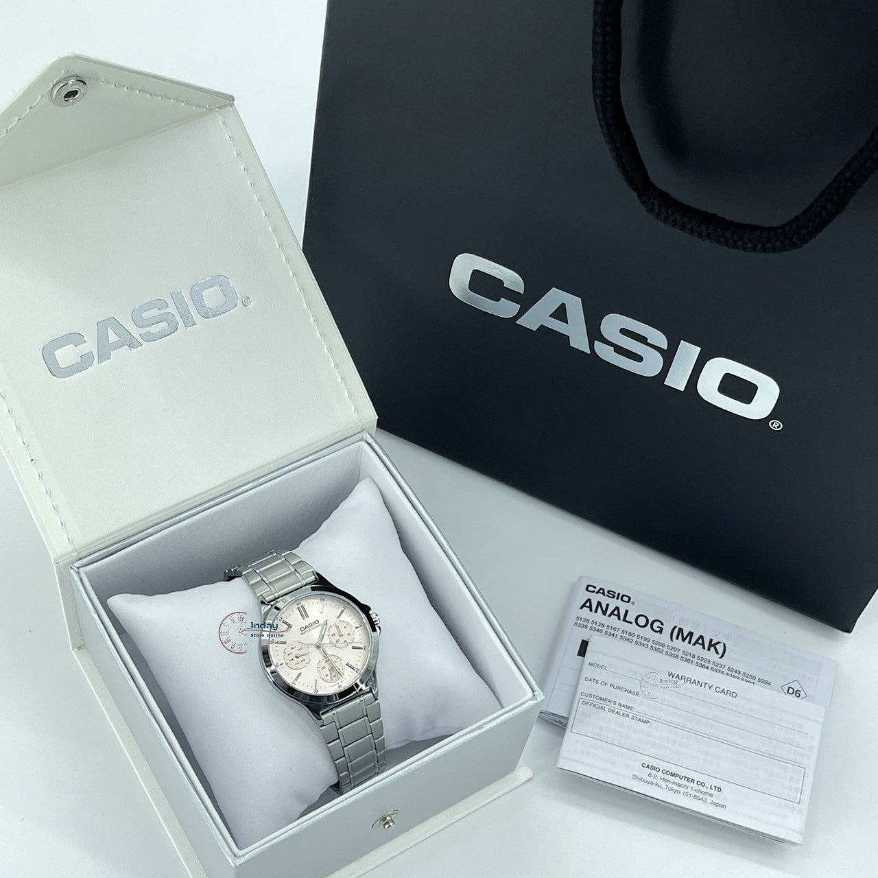 Casio Standard Women's Watch LTP-V300D-4A Silver Plated Stainless Steel Strap