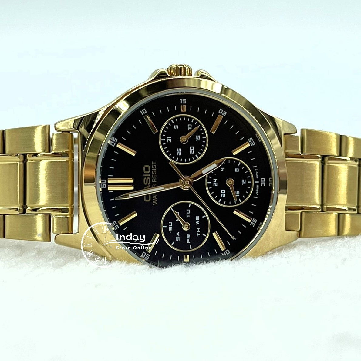 Casio Standard Women's Watch LTP-V300G-1A Gold ion Plated Stainless Steel Band Mineral Glass