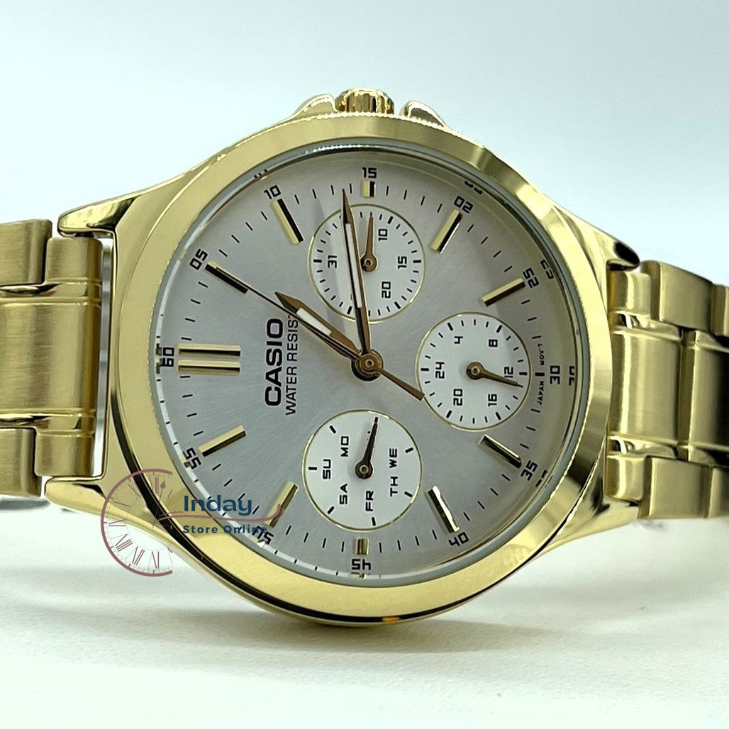 Casio Standard Women's Watch LTP-V300G-7A Gold Plated Stainless Steel Strap