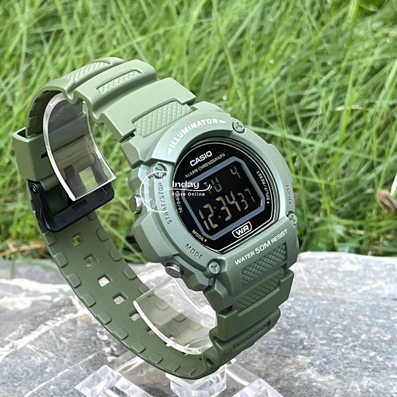 Casio Women's Watch W-219HC-3B Digital Sporty Design Resin Band Resin Glass