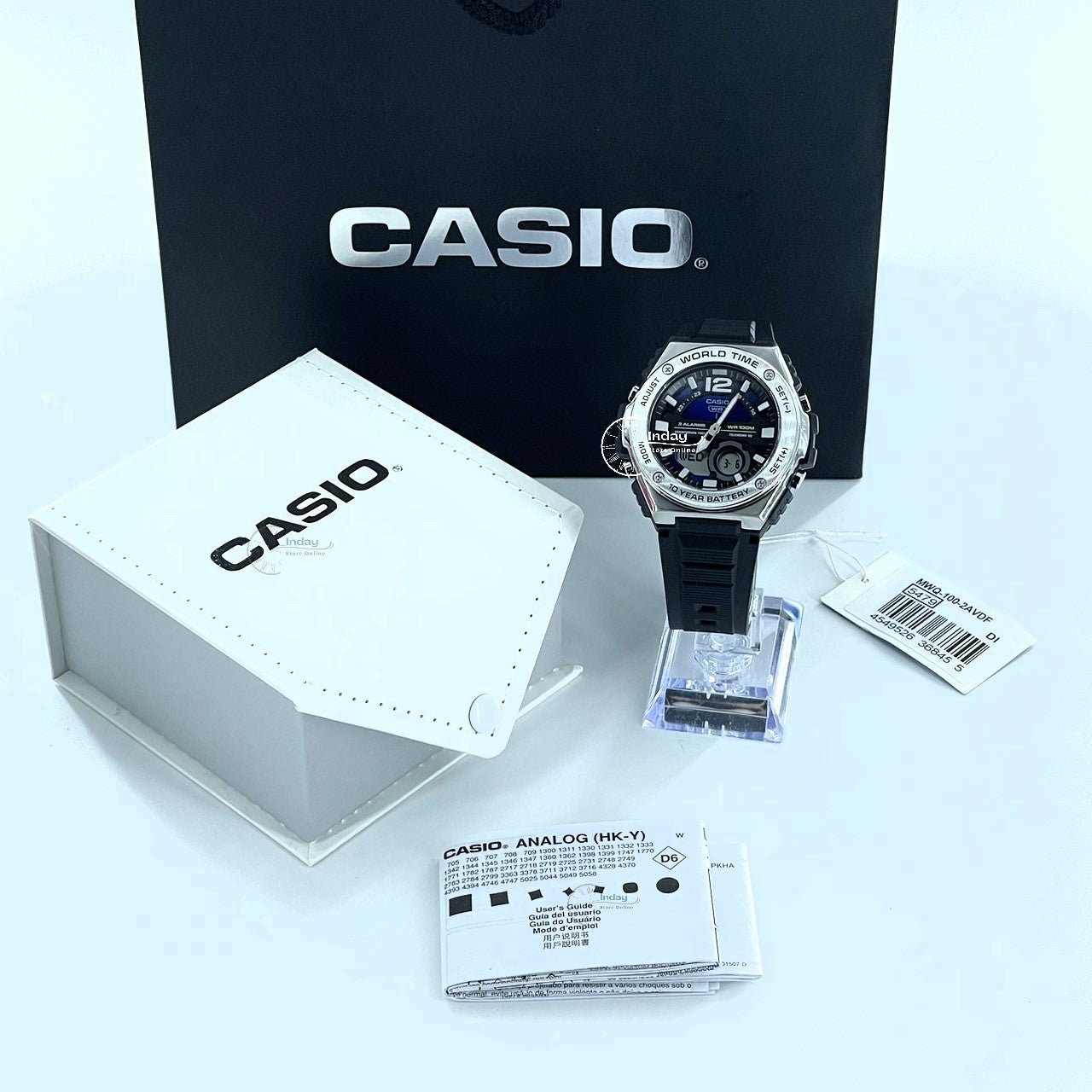 Casio Analog-Digital Men's Watch MWQ-100-2A Resin Band Resin Glass Battery Life: 10 years