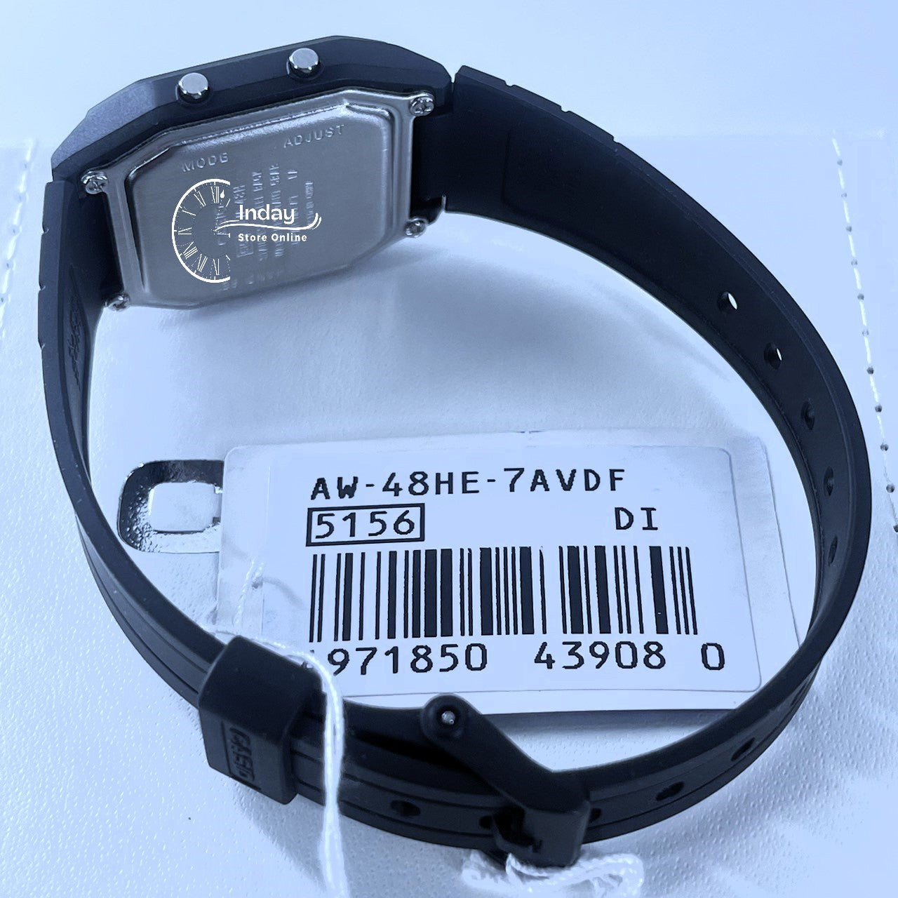 Casio Analog-Digital Unisex Watch AW-48HE-7AV Resin Band Resin Glass