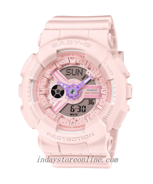 Casio Baby-G Women's Watch BA-110AH-4A Mineral Glass Resin Band Shock Resistant