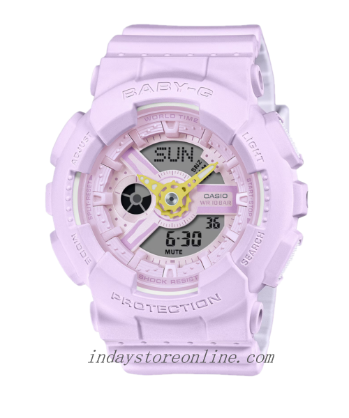 Casio Baby-G Women's Watch BA-110AH-6A Mineral Glass Resin Band Shock Resistant