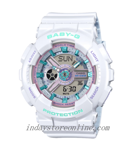 Casio Baby-G Women's Watch BA-110MC-7A Resin Band Mineral Glass Shock Resistant Battery Life: 2 Years