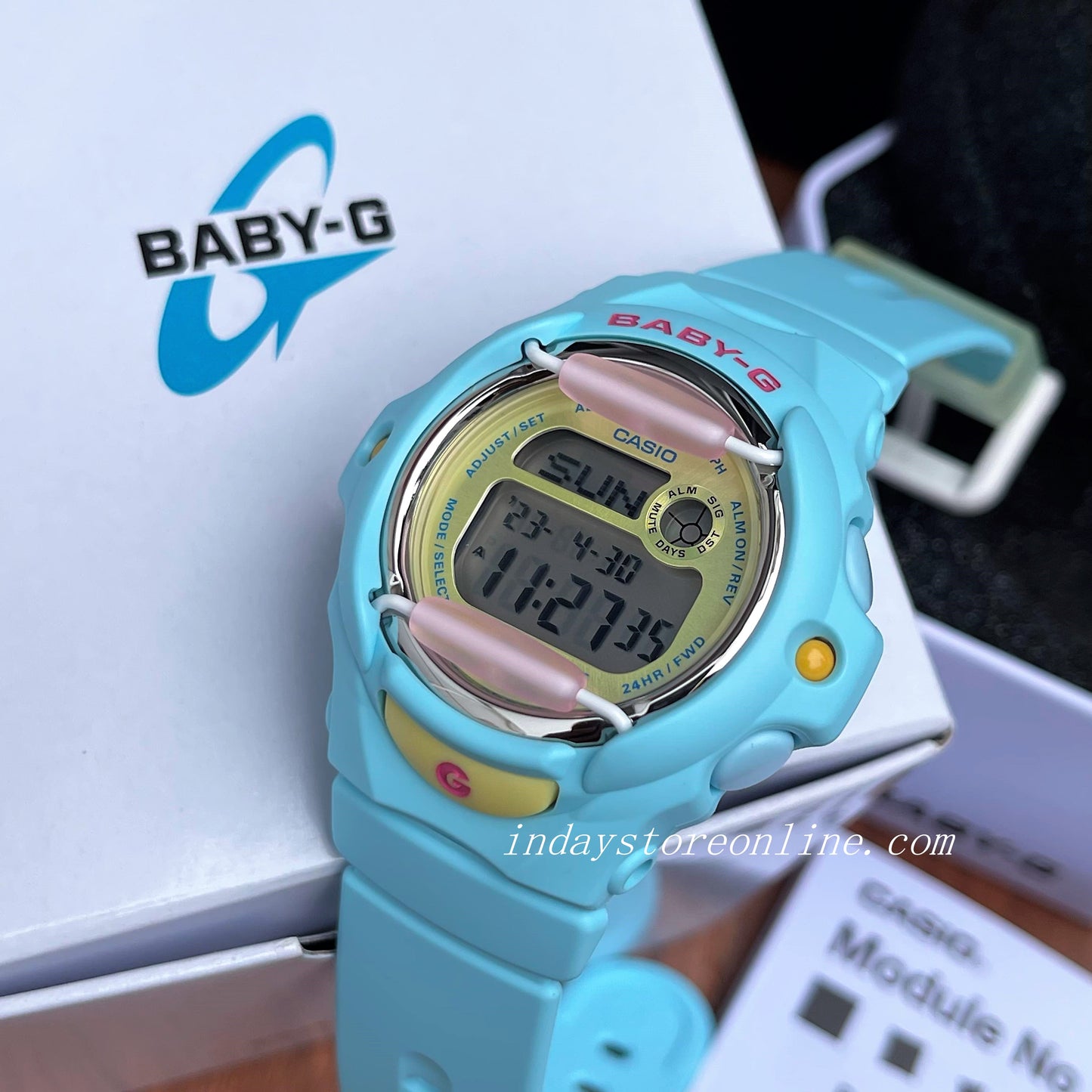 Casio Baby-G Women's Watch BG-169PB-2 Resin Band Shock Resistant Mineral Glass