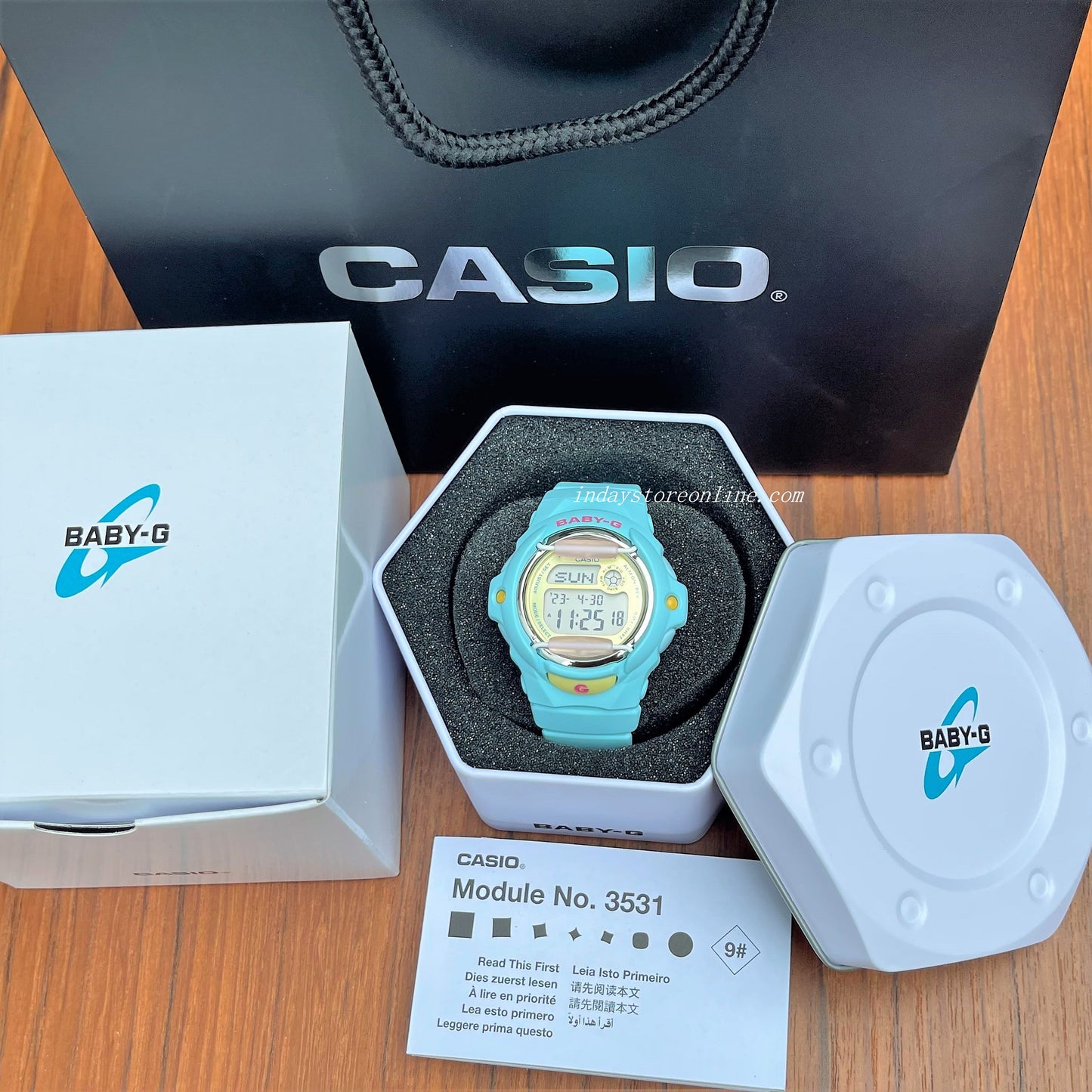 Casio Baby-G Women's Watch BG-169PB-2 Resin Band Shock Resistant Mineral Glass
