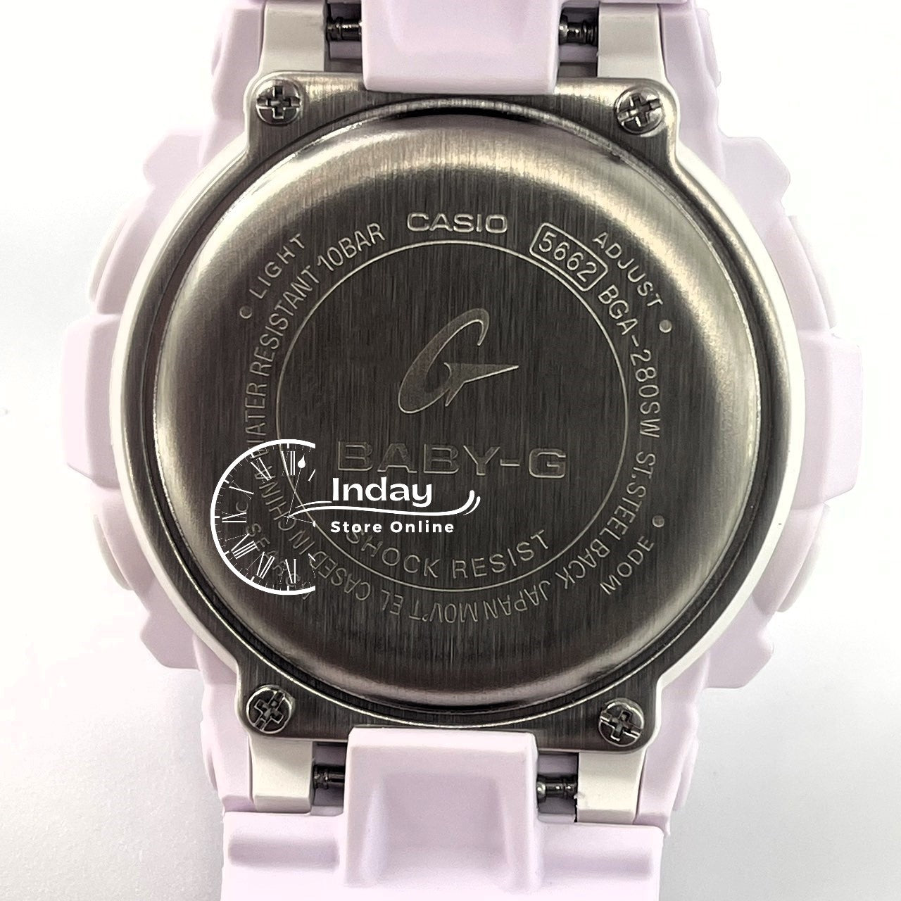 Casio Baby-G Women's Watch BGA-280SW-6A Resin Band Mineral Glass Shock Resistant