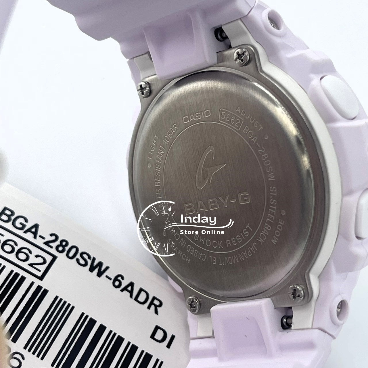 Casio Baby-G Women's Watch BGA-280SW-6A Resin Band Mineral Glass Shock Resistant