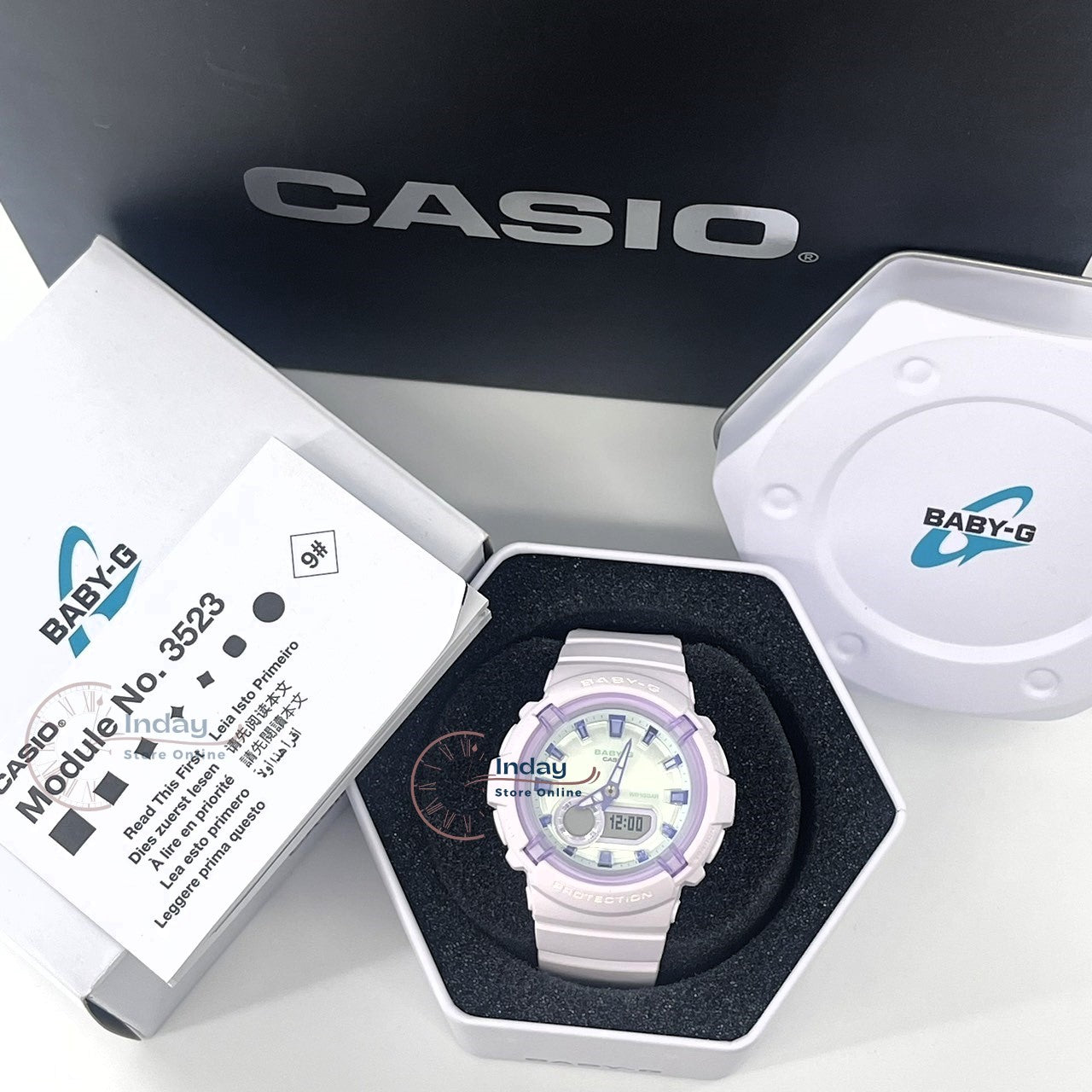 Casio Baby-G Women's Watch BGA-280SW-6A Resin Band Mineral Glass Shock Resistant