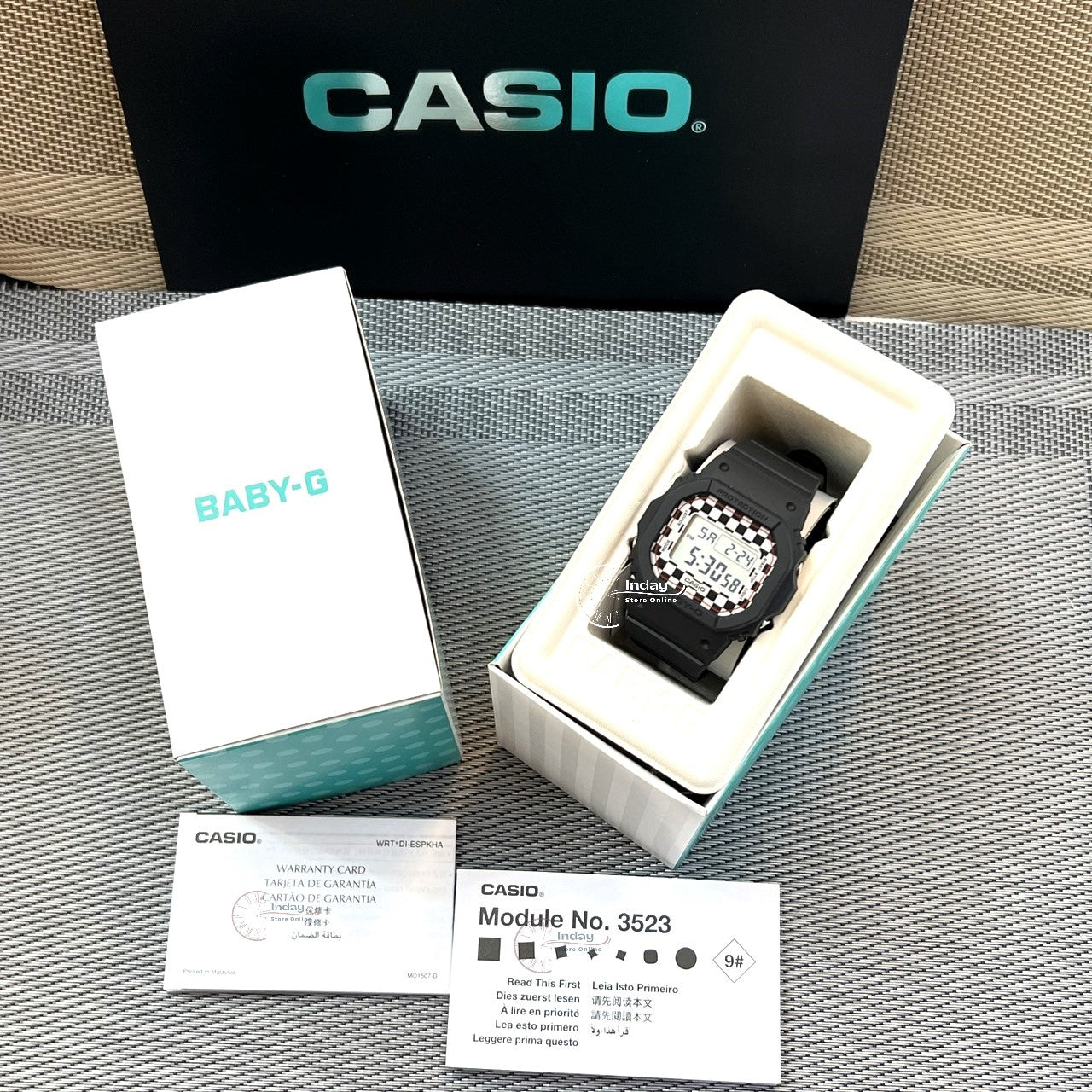 Casio Baby-G Women's Watch BGD-565GS-1 Resin Band Shock Resistant Mineral Glass
