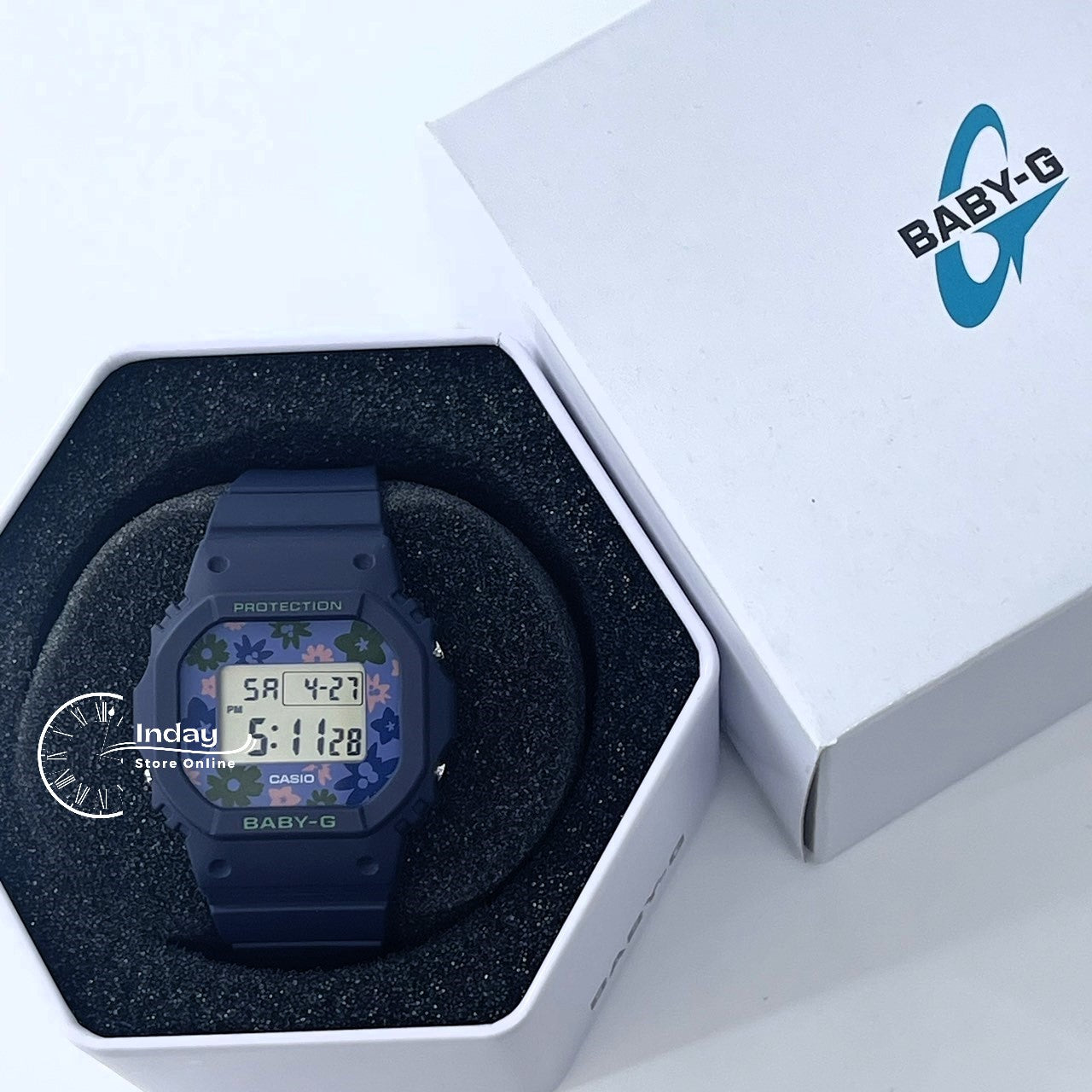 Casio Baby-G Women's Watch BGD-565RP-2 Resin Band Shock Resistant Mineral Glass