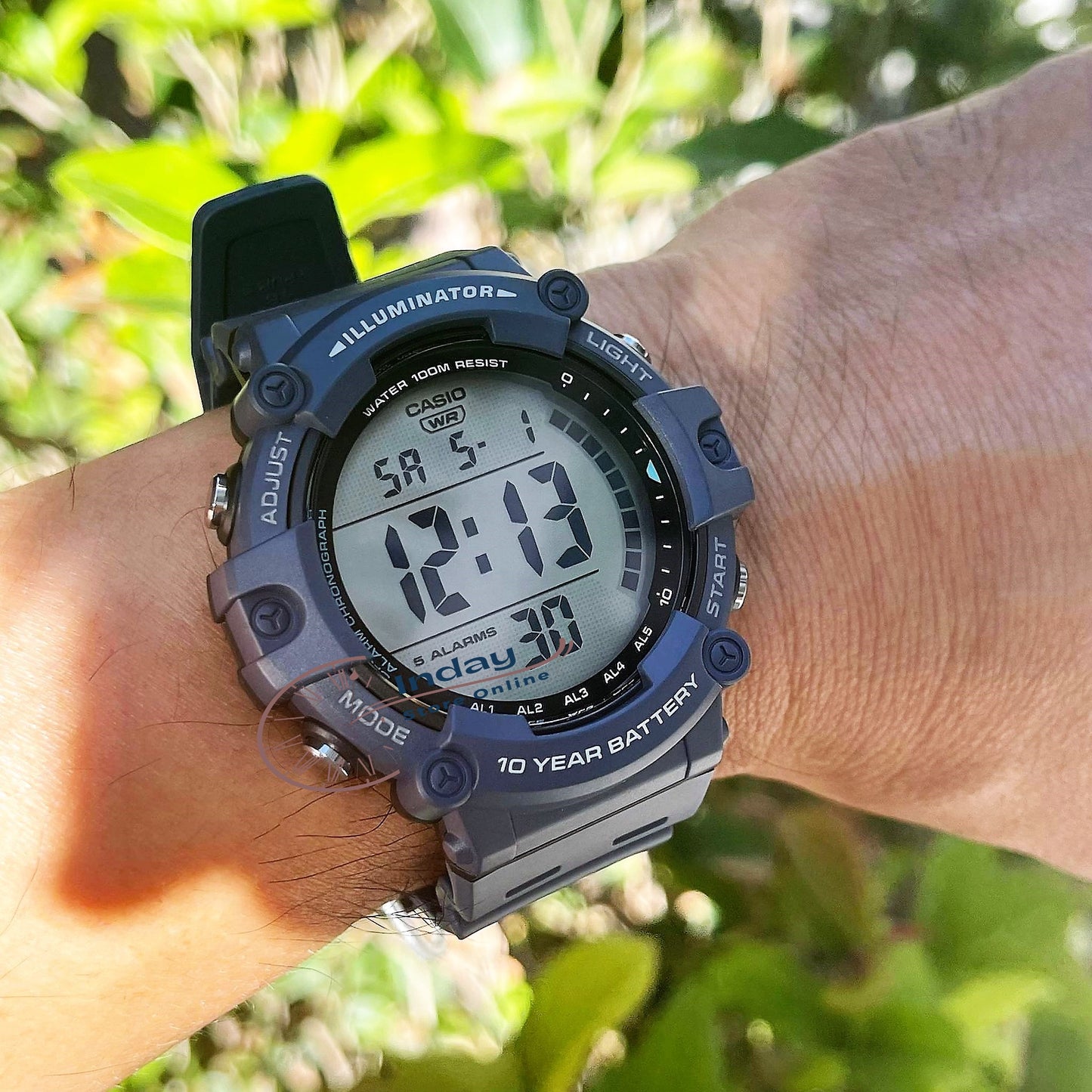 Casio Digital Men's Watch AE-1500WH-2A Digital Resin Band Resin Glass Battery Life: 10 Years
