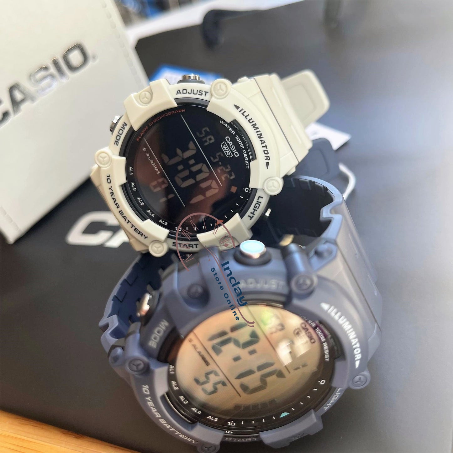 Casio Digital Men's Watch AE-1500WH-2A Digital Resin Band Resin Glass Battery Life: 10 Years