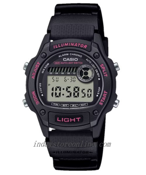 Casio Digital Men's Watch W-220H-1A2 Resin Band Resin Glass