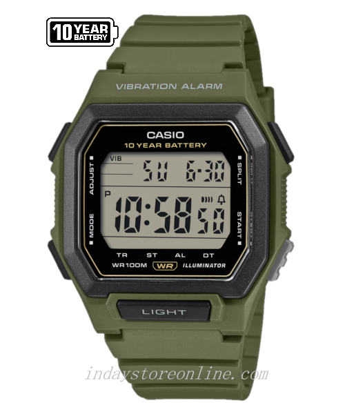 Casio Digital Men's Watch W-738H-3A Resin Band Resin Glass Battery Life: 10 Years