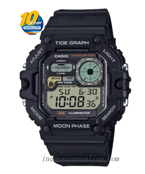 Casio Digital Men's Watch WS-1700H-1A Resin Band Resin Glass Battery Life: 10 years