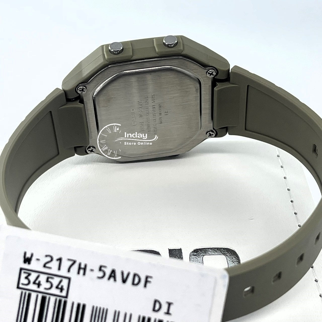 Casio Digital Unisex Watch W-217H-5A Digital Resin Band Resin Glass