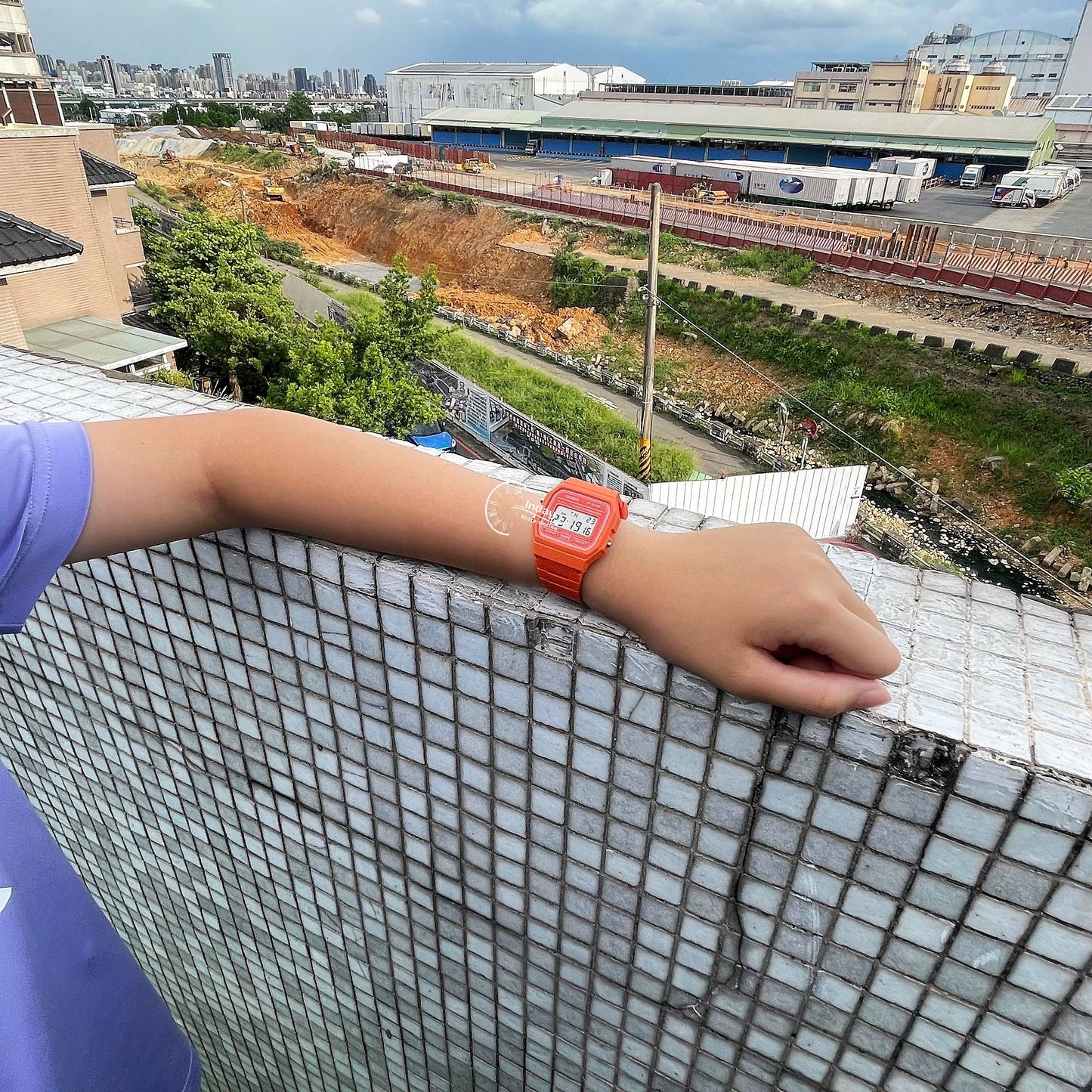Casio Digital Women's Watch F-91WC-4A2 Digital Orange Color Resin Band Resin Glass Battery Life 7-Years
