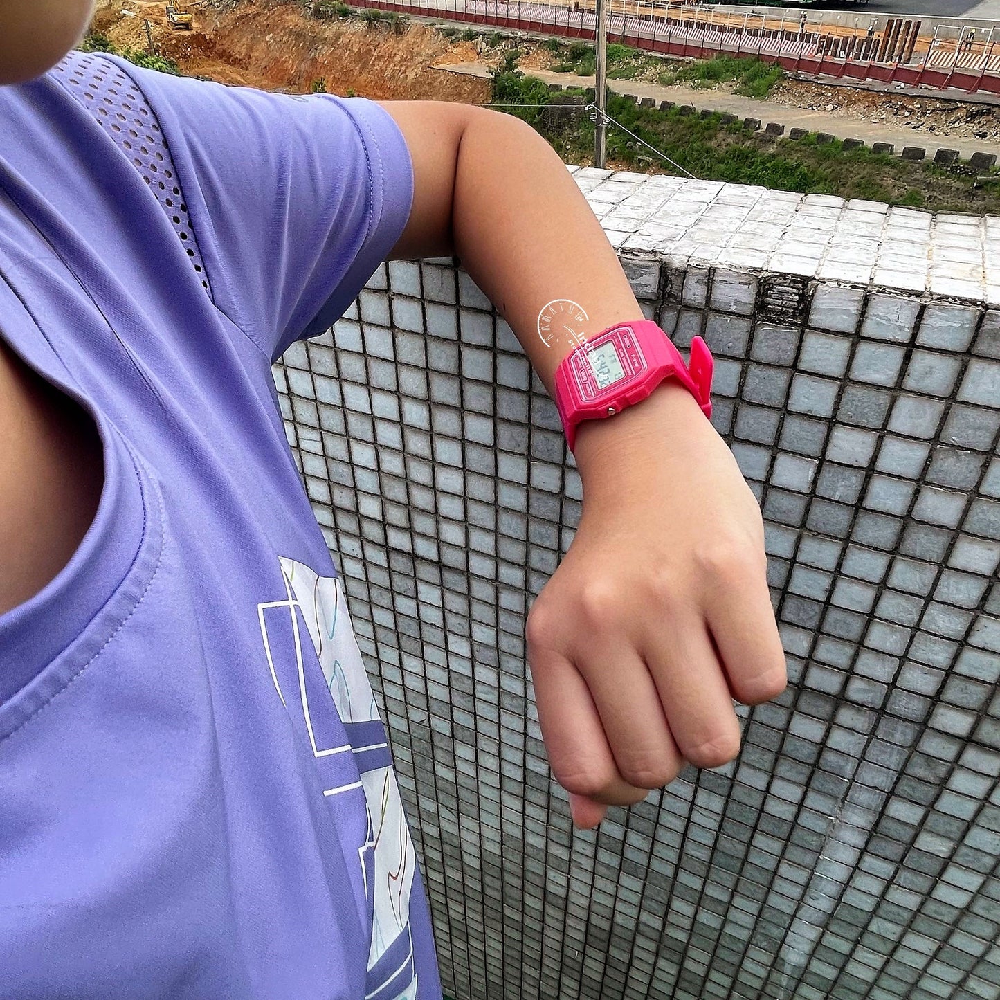 Casio Digital Women's Watch F-91WC-4A Pink Color Resin Strap Battery Life 7-Years