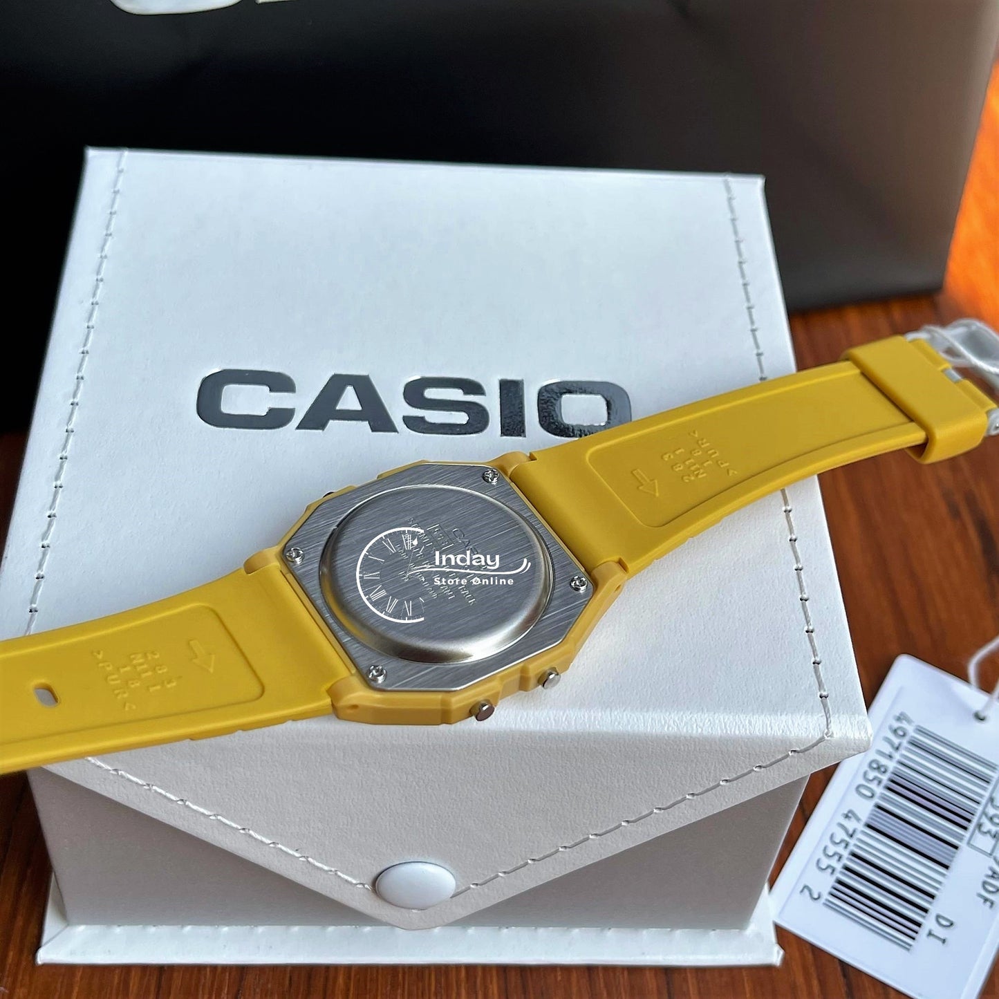 Casio Digital Women's Watch F-91WC-9A Digital Yellow Color Resin Band Resin Glass Battery Life 7-Years