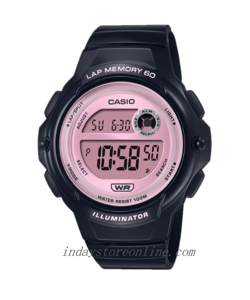 Casio Digital Women's Watch LWS-1200H-1A2 Resin Glass Resin Band Battery Life: 5 Years