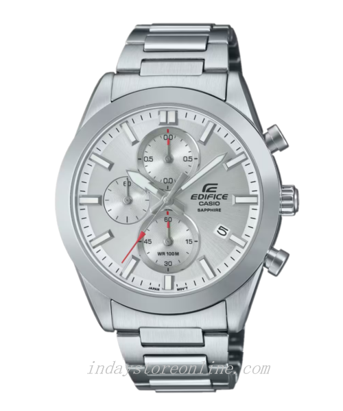 Casio Edifice Men's Watch EFB-710D-7A Standard Chronograph Stainless Steel Band Sapphire Crystal