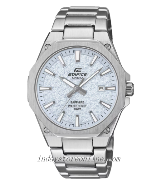 Casio Edifice Men's Watch EFR-S108DE-2A 3-Hand Analog Sapphire Crystal Stainless Steel Band