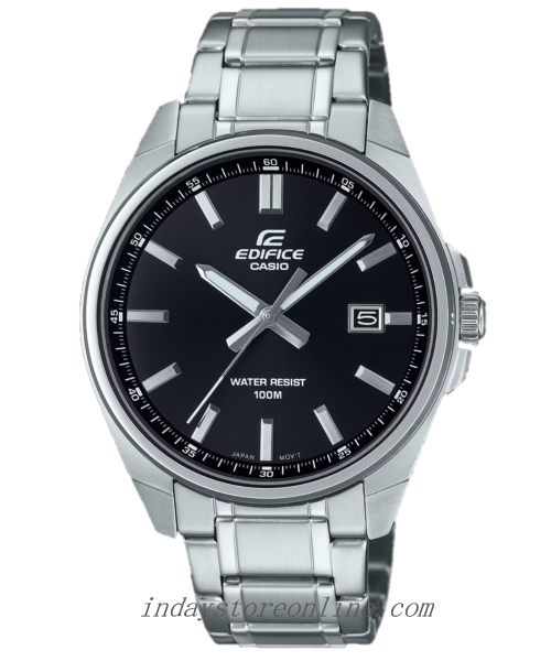 Casio Edifice Men's Watch EFV-150D-1A 3-Hand Analog Stainless Steel Band Mineral Glass
