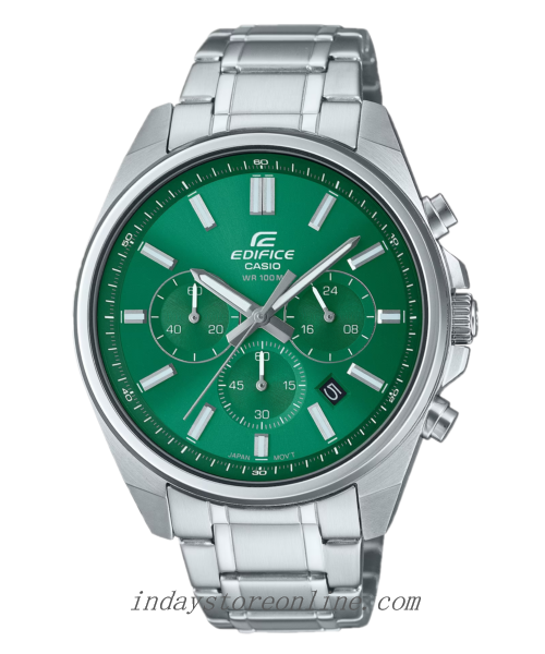 Casio Edifice Men's Watch EFV-650D-3A Standard Chronograph Mineral Glass Stainless Steel Band