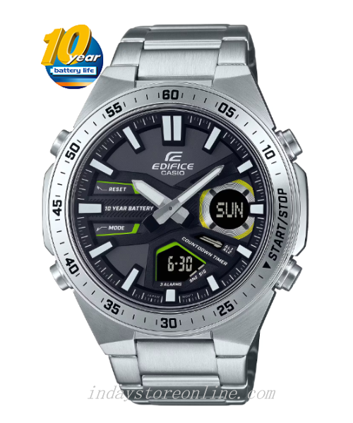 Casio Edifice Men's Watch EFV-C110D-1A3 Analog-Digital Mineral Glass Battery Life: 10 years