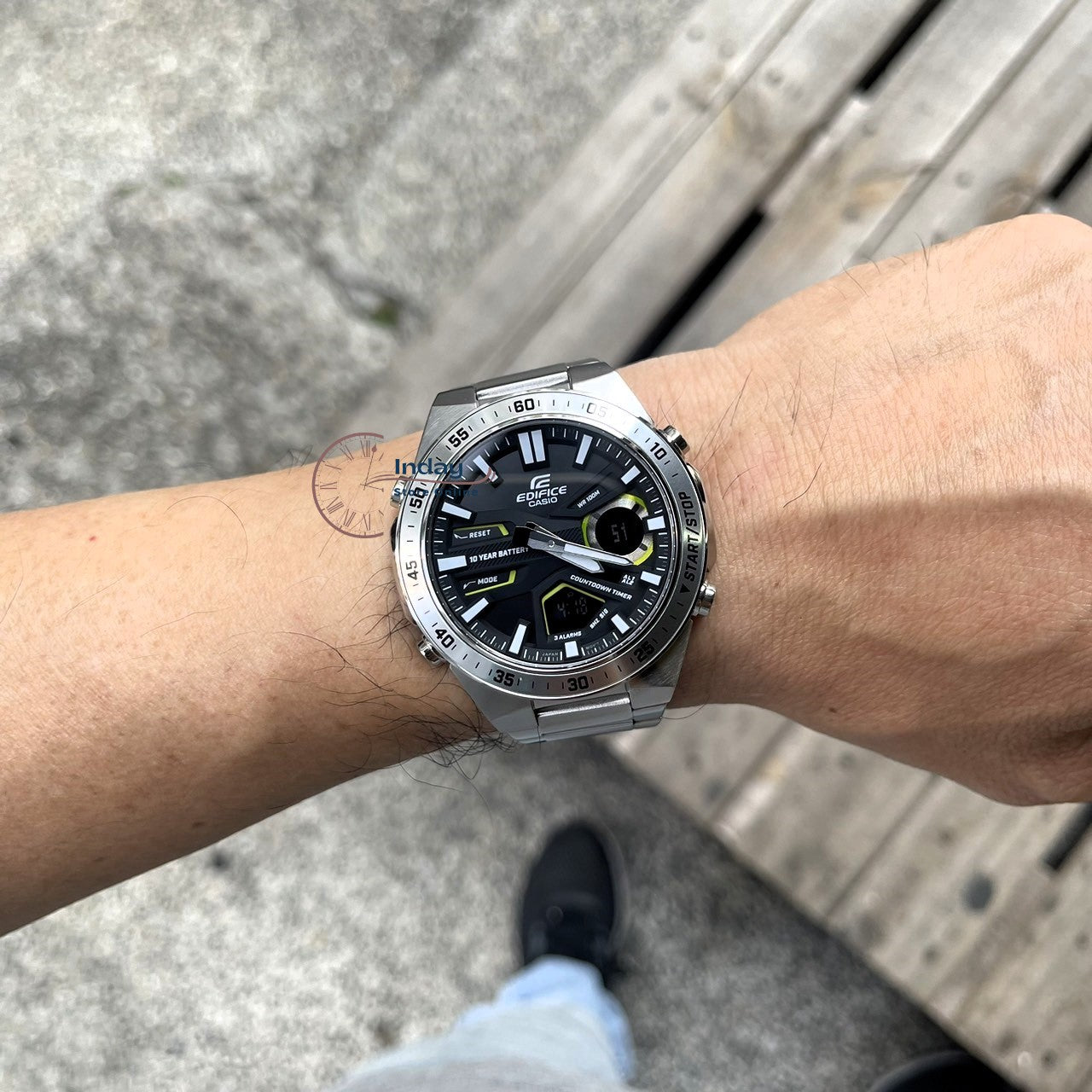 Casio Edifice Men's Watch EFV-C110D-1A3 Analog-Digital Mineral Glass Battery Life: 10 years
