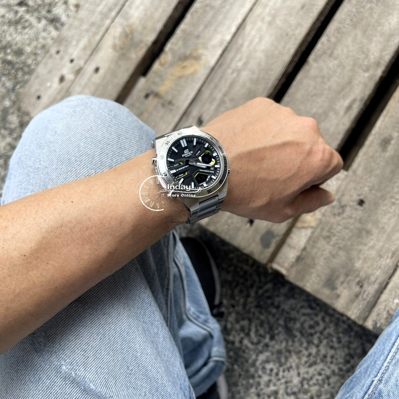 Casio Edifice Men's Watch EFV-C110D-1A3 Analog-Digital Mineral Glass Battery Life: 10 years