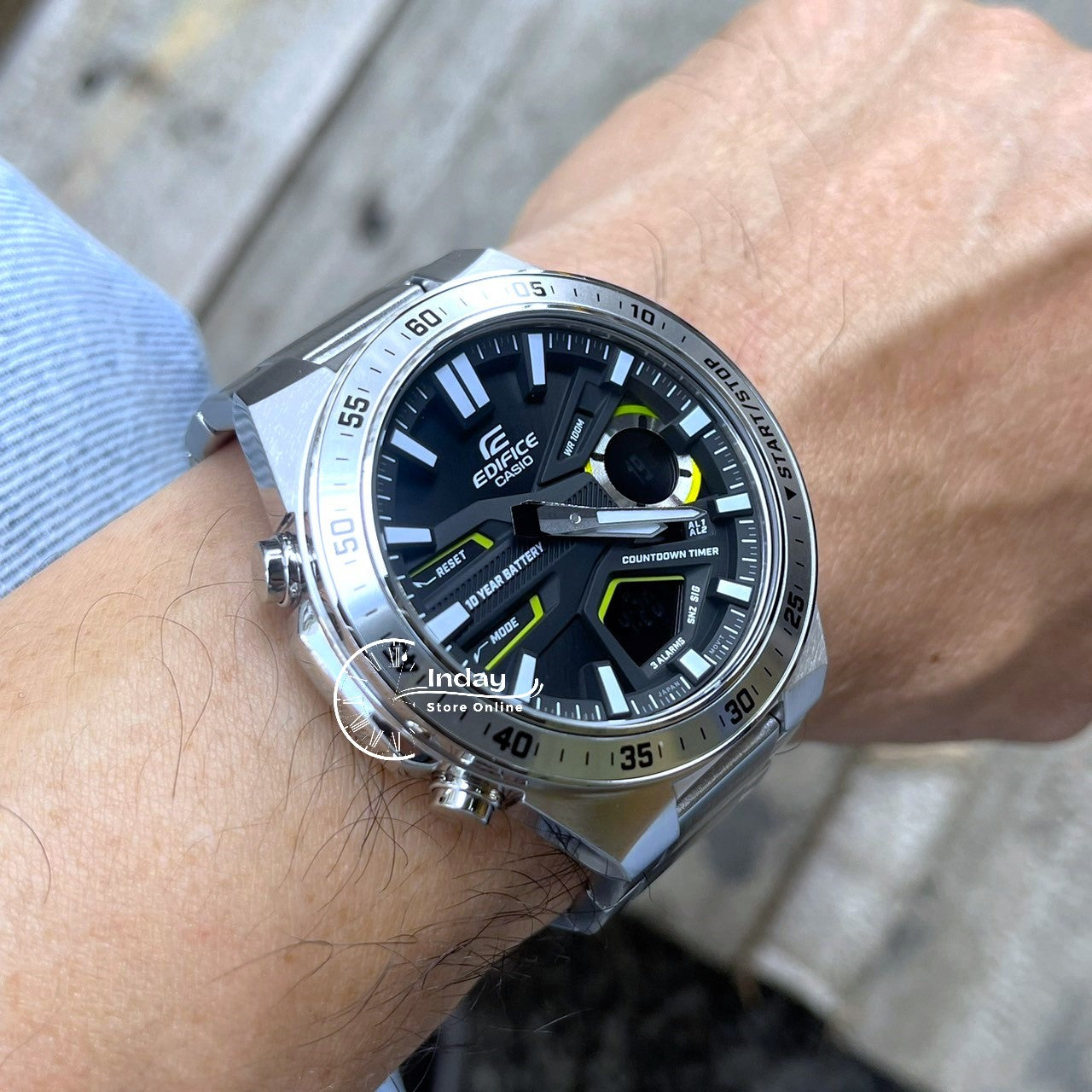 Casio Edifice Men's Watch EFV-C110D-1A3 Analog-Digital Mineral Glass Battery Life: 10 years