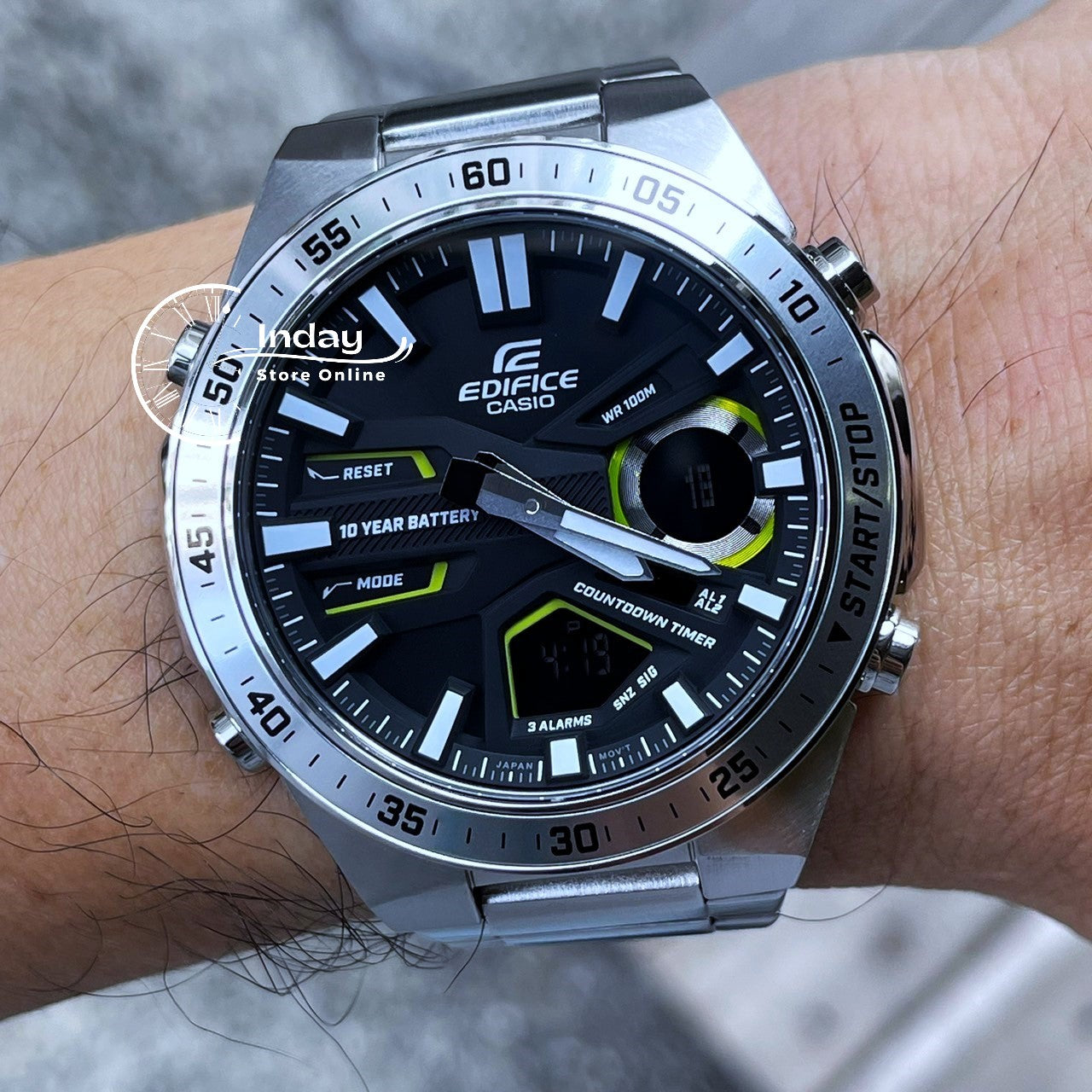 Casio Edifice Men's Watch EFV-C110D-1A3 Analog-Digital Mineral Glass Battery Life: 10 years