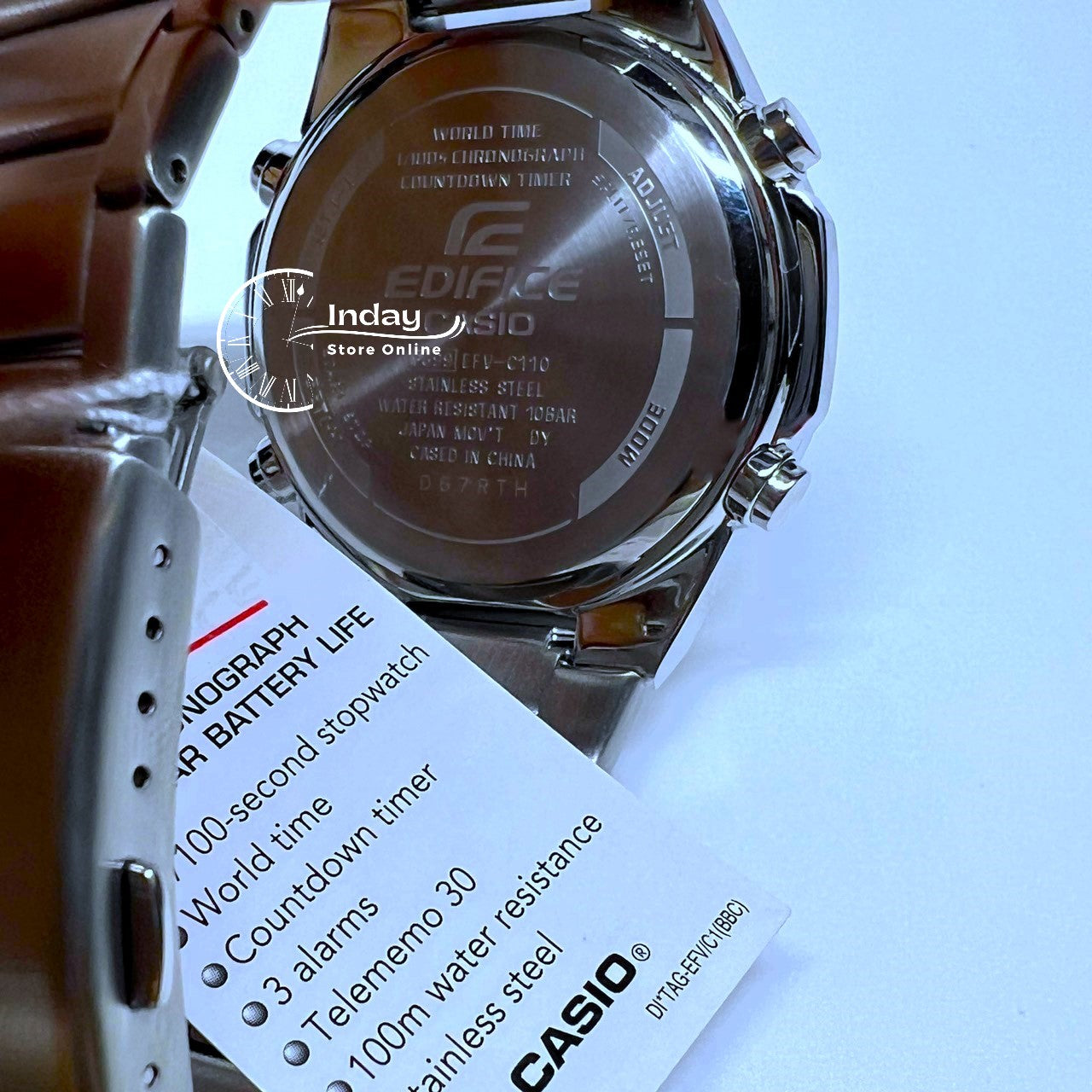 Casio Edifice Men's Watch EFV-C110D-1A3 Analog-Digital Mineral Glass Battery Life: 10 years