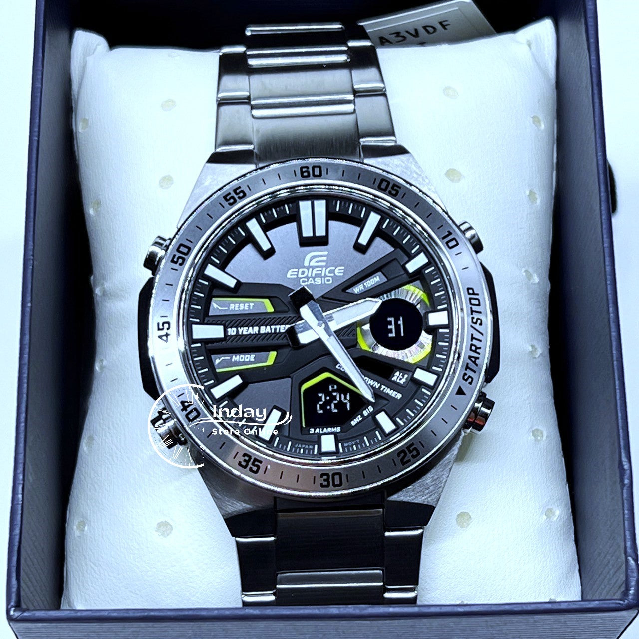 Casio Edifice Men's Watch EFV-C110D-1A3 Analog-Digital Mineral Glass Battery Life: 10 years