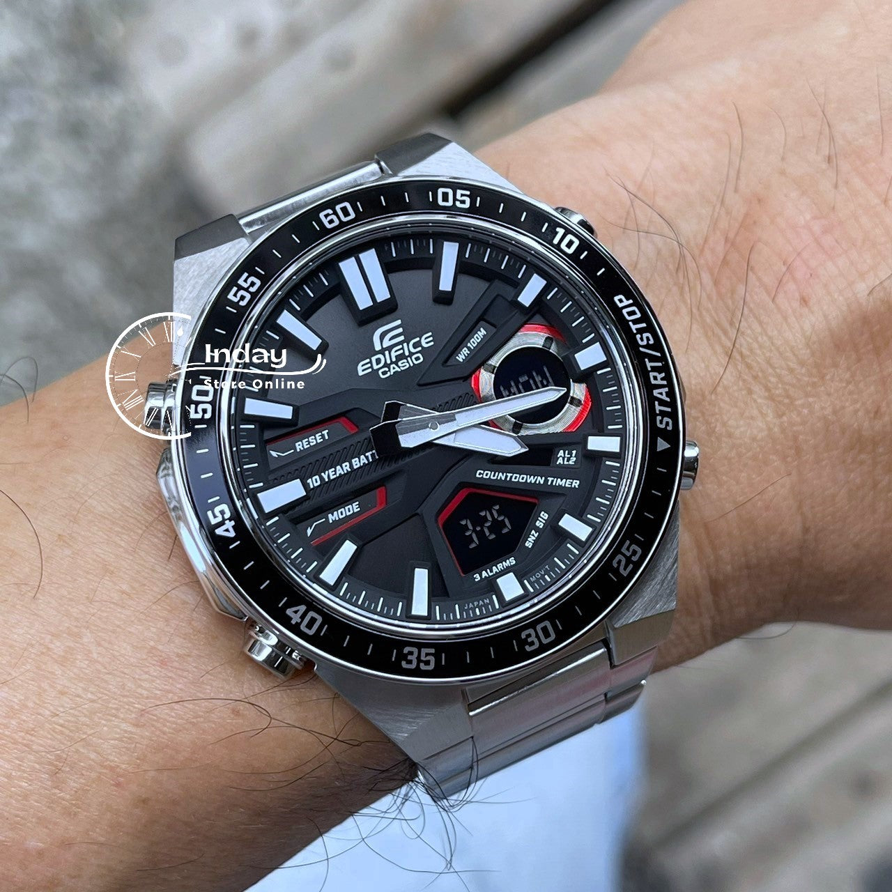 Casio Edifice Men's Watch EFV-C110D-1A4 Analog-Digital Mineral Glass Battery Life: 10 years