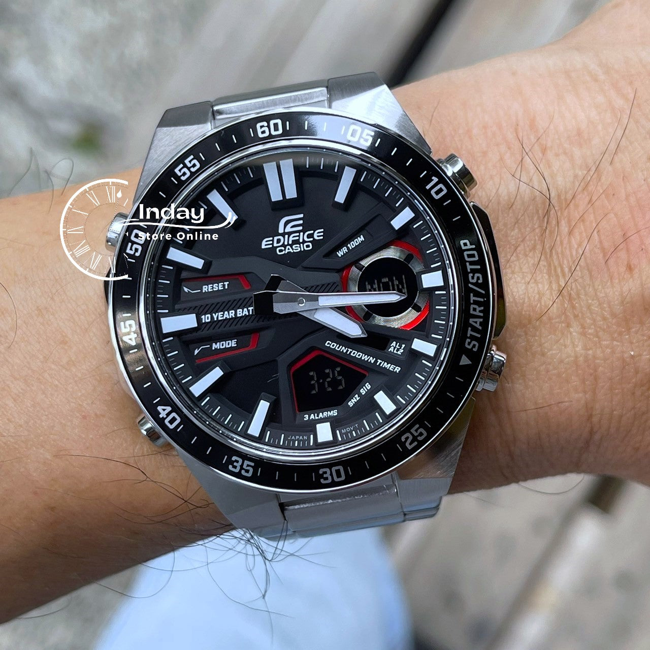 Casio Edifice Men's Watch EFV-C110D-1A4 Analog-Digital Mineral Glass Battery Life: 10 years
