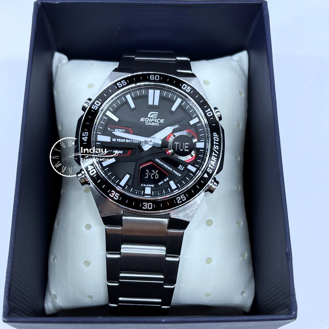 Casio Edifice Men's Watch EFV-C110D-1A4 Analog-Digital Mineral Glass Battery Life: 10 years