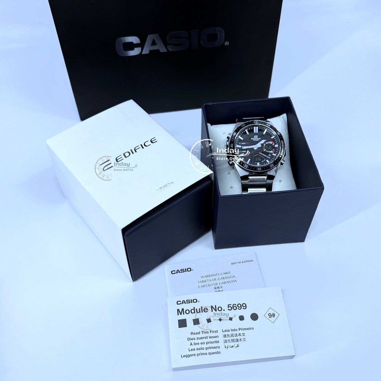 Casio Edifice Men's Watch EFV-C110D-1A4 Analog-Digital Mineral Glass Battery Life: 10 years
