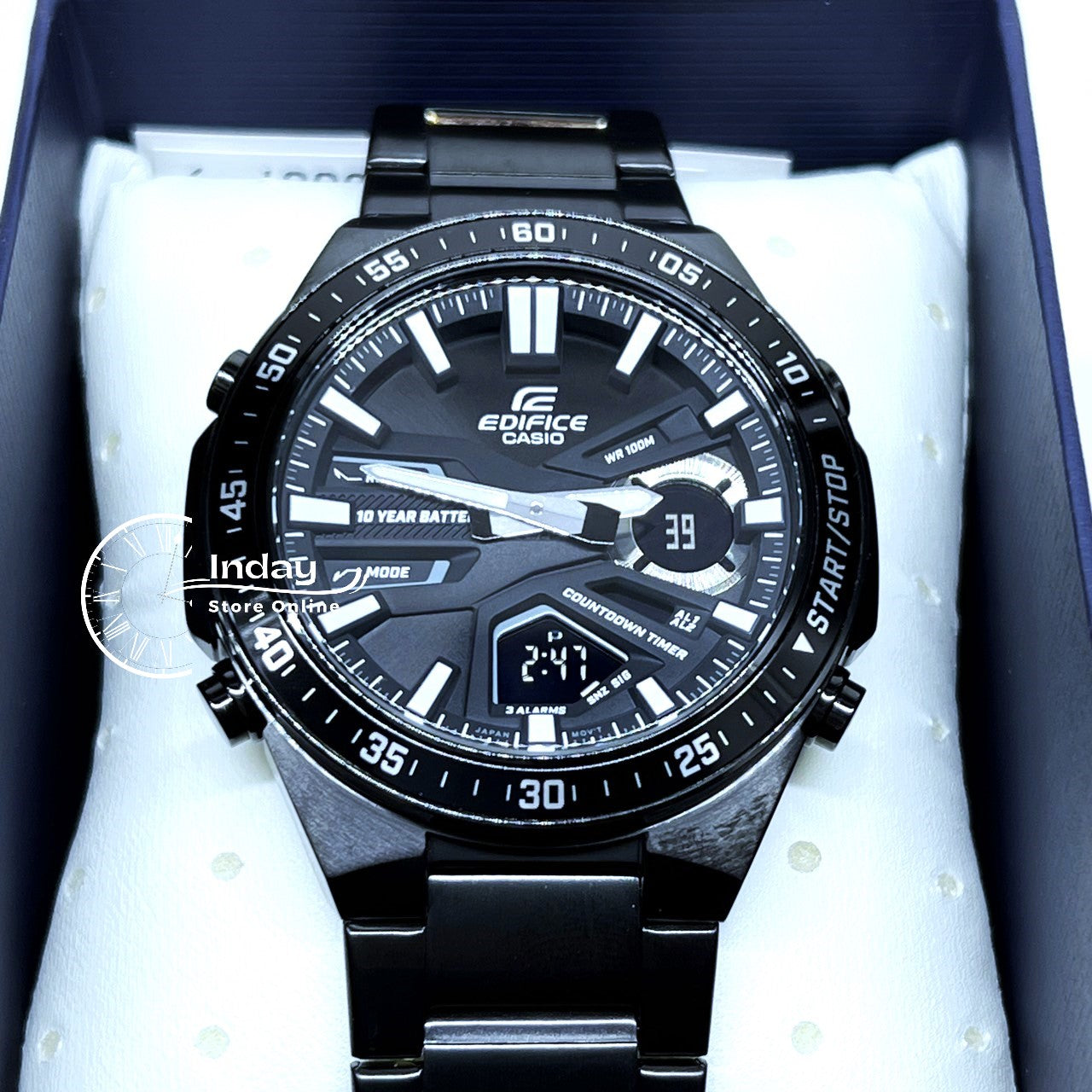 Casio Edifice Men's Watch EFV-C110DC-1A Analog-Digital Mineral Glass Battery Life: 10 years