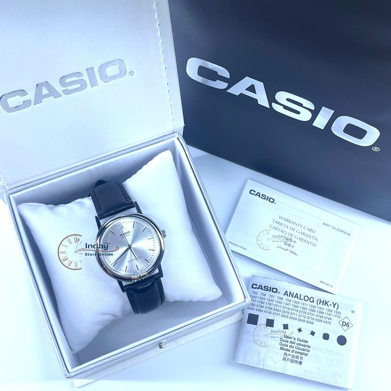 Casio Fashion Men's Watch MTP-1095E-7A  Leather Band Mineral Glass