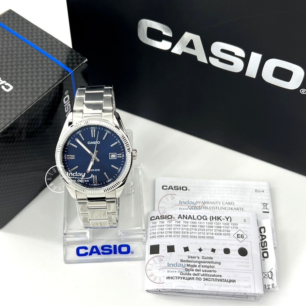 Casio Fashion Men's Watch  MTP-1302PD-2A  Stainless Steel Band Mineral Glass