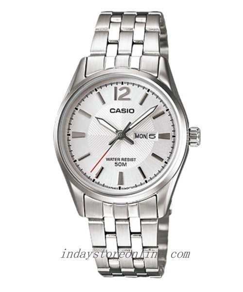 Casio Fashion Women's Watch LTP-1335D-7A Stainless Steel Band Triple-fold Clasp