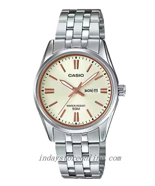Casio Standard Women's Watch LTP-1335D-9A Mineral Glass Stainless Steel Band Triple-fold Clasp