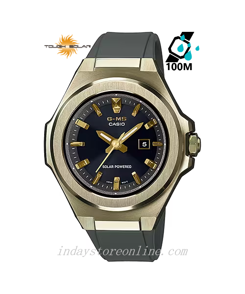 Casio Women's Watch MSG-S500G-3A Resin Band Mineral Glass Shock Resistant Solar Powered