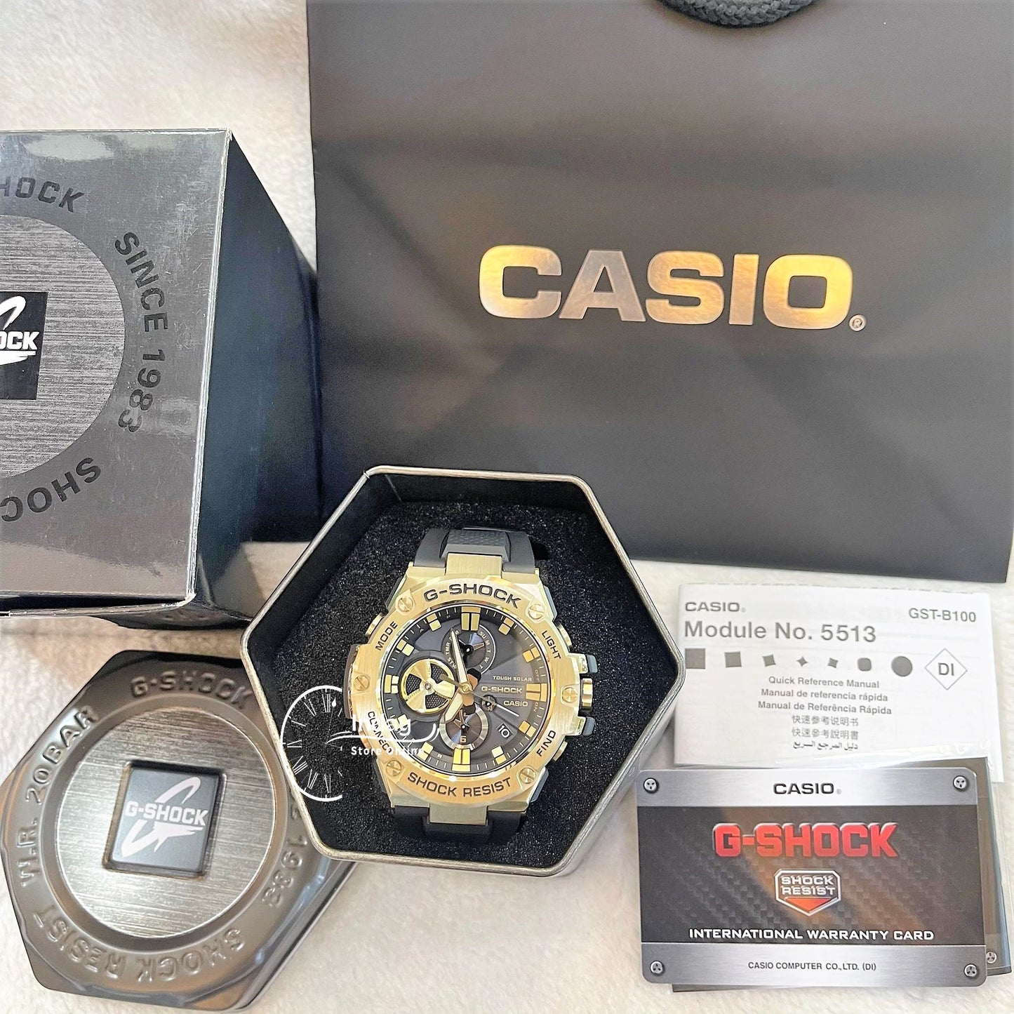 Casio G-Shock G-Steel Men's Watch GST-B100GB-1A9 GST-B100 Series Tough Solar (Solar powered) Mobile link (Wireless linking using Bluetooth®)