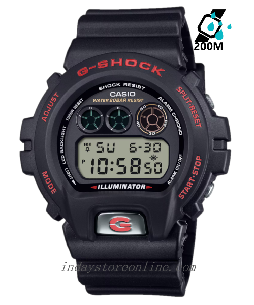 Casio G-Shock Men's Watch DW-6900TR-1 Mineral Glass Shock Resistant Battery Life: 5 Years
